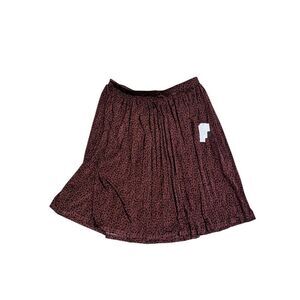 NEW WITH TAGS ELOQUII Elements Pleated Skirt Maxi Skirt Womens BROWN AND BLACK P